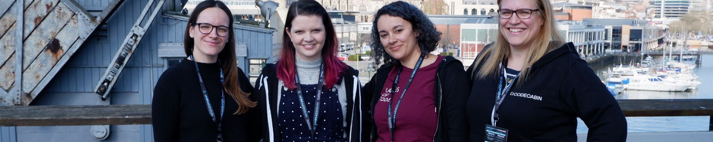 The four Candid Contributions hosts at Umbraco Spark, March 2020