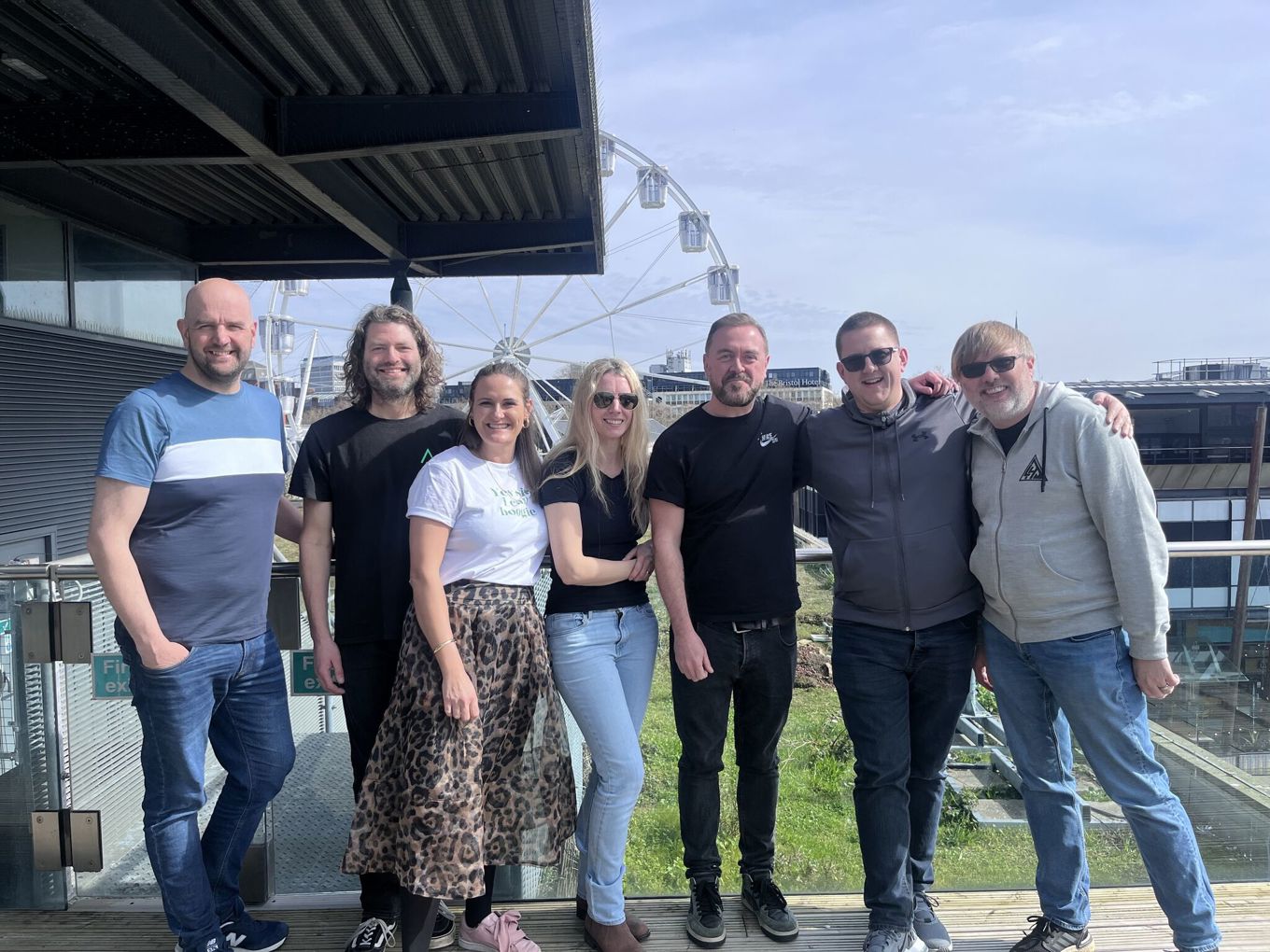 Group picture of some of the members of the AI Community team